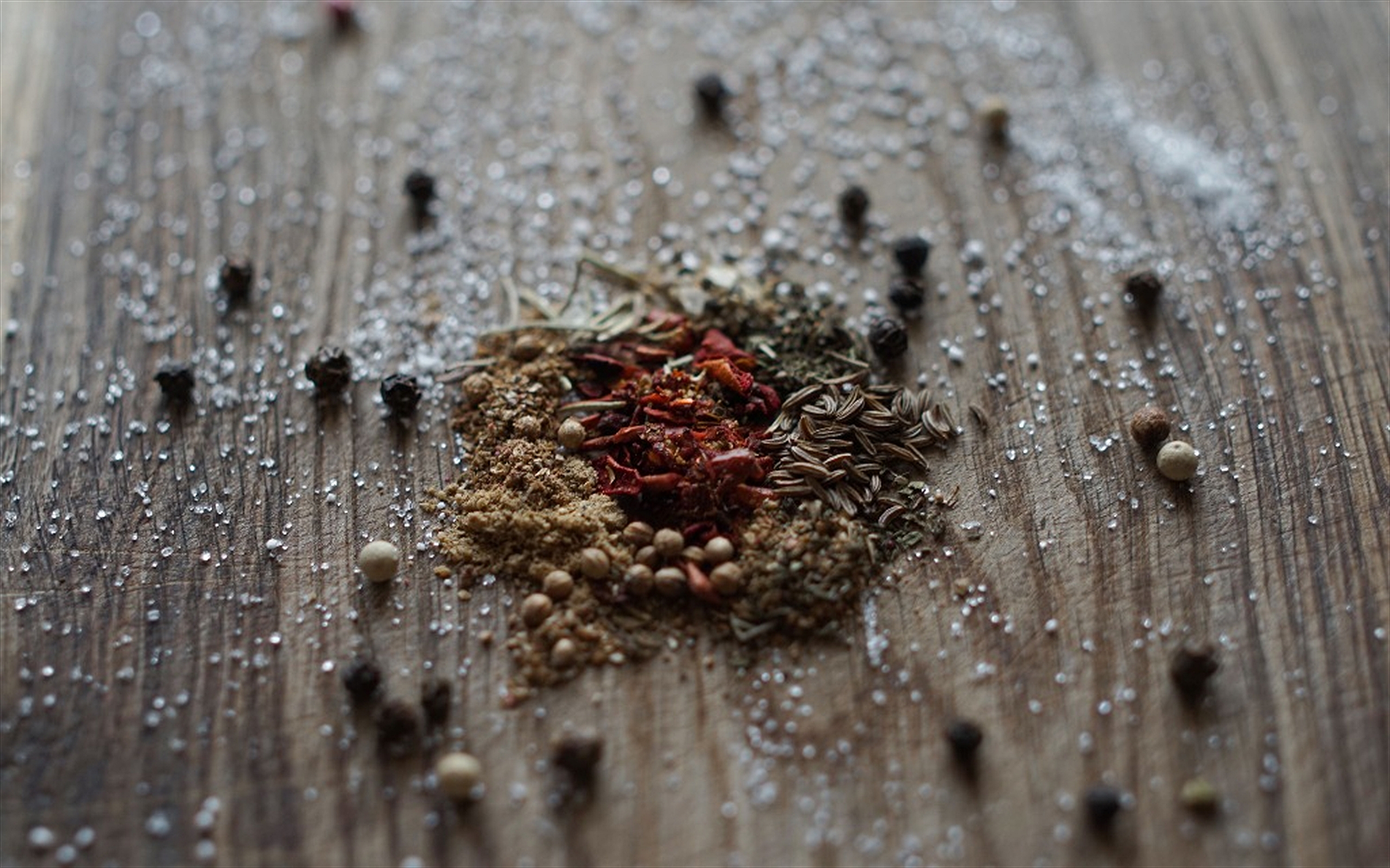 Artisanal Ground Spices on Rustic Wood
